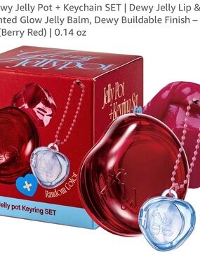 Dewy Jelly Pot + Keychain Set - Red
